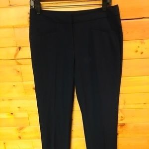 Navy Blue Trouser High Waist Side Slit Straight Leg by HALOGEN,  Size 6